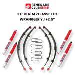 KIT DI RIALZO ASSETTO WRANGLER YJ +2,5" 