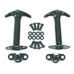 COPPIA GANCI COFANO NERI JEEP CJ WRANGER YJ 