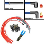 CAVI CANDELLE AMC V8 UNIVERSALI IN SILICONE DA 8 MM ROSSI 